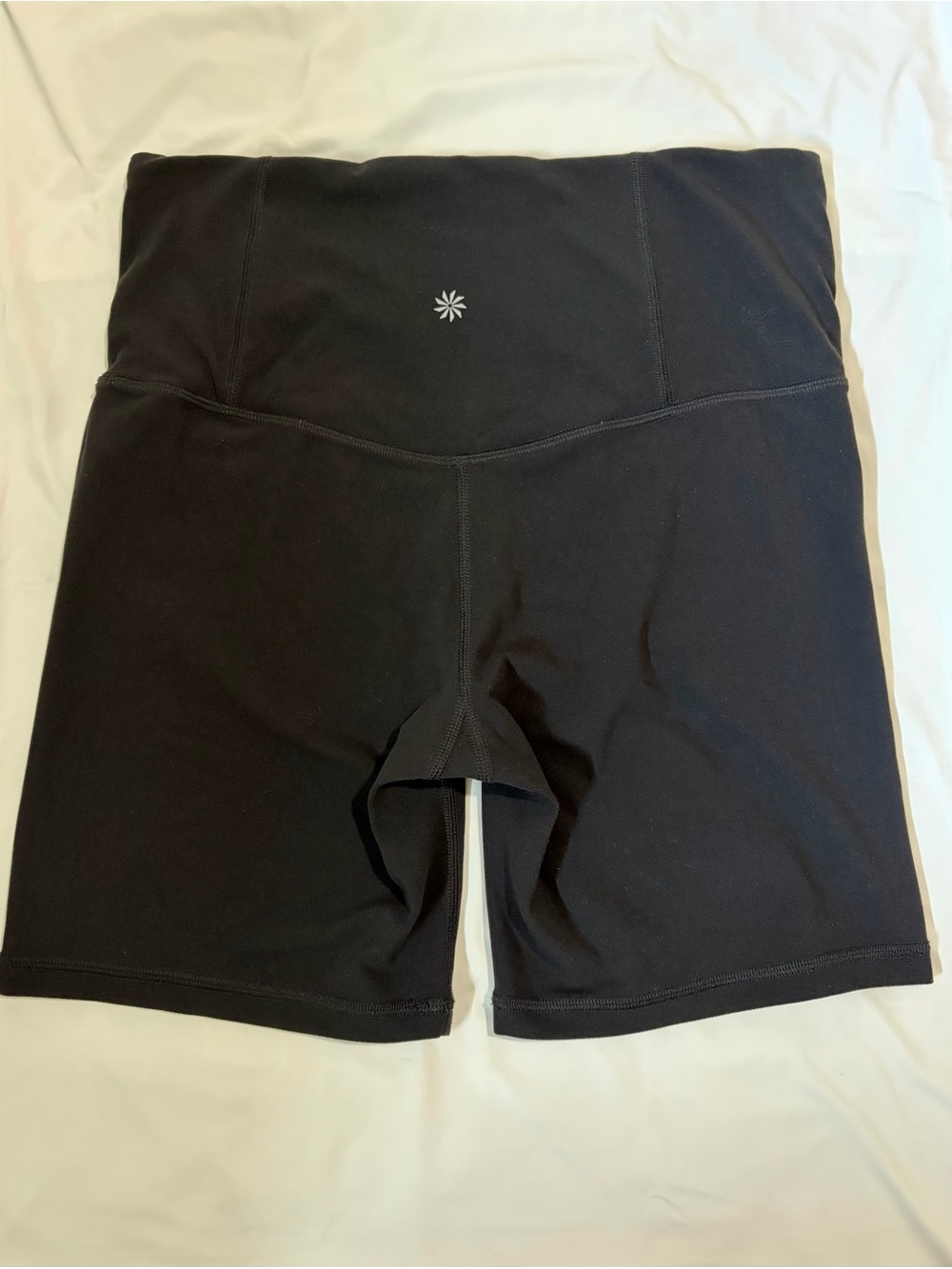 Athleta Elation Ultra High Rise 7” Black Bike Shorts - Picture 2 of 3